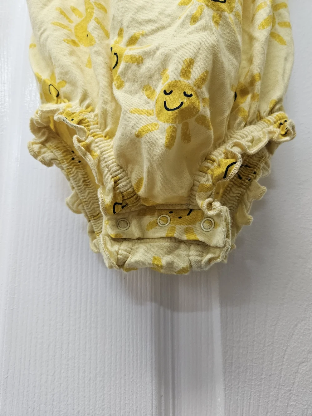Old Navy Yellow Sun Print Bubble Romper 18-24mo NWOT